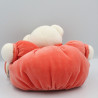 Doudou ours boule patapouf orange rouge fleur verte KALOO