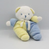 Doudou ours bleu jaune NOUKIE'S