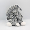 Doudou lapin blanc gris tout doux CASINO