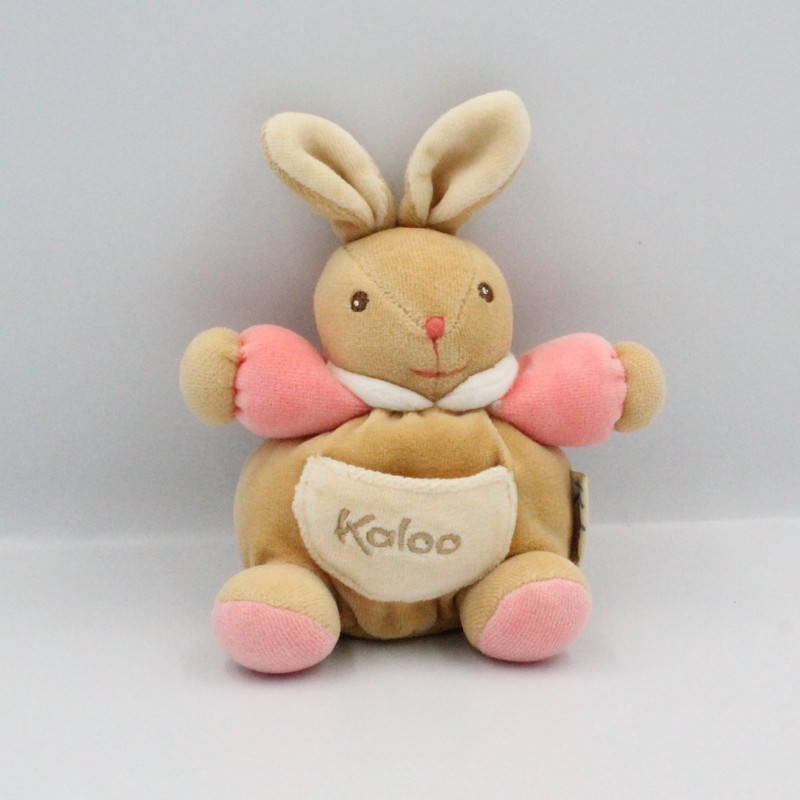 Mini doudou lapin beige rose KALOO