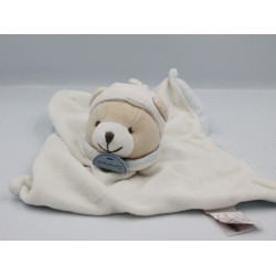 Doudou et compagnie plat ours blanc bleu