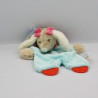 Doudou plat chien Scuba bleu rose dentition NOUKIE'S