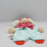 Doudou plat chien Scuba bleu rose dentition NOUKIE'S