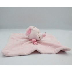 Doudou plat souris rose Bengy