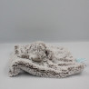 Doudou plat ours beige marron blanc Flocons BABY NAT