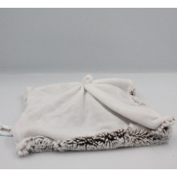 Doudou plat ours beige marron blanc Flocons BABY NAT