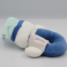 Doudou hochet pingouin bleu blanc NOUKIE'S