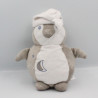 Doudou pingouin gris blanc GRAIN DE BLE
