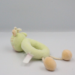 Doudou hochet zébre vache verte orange TEX