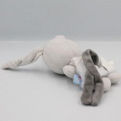 Doudou attache tétine lapin gris SUCRE D'ORGE