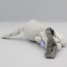 Doudou attache tétine lapin gris SUCRE D'ORGE