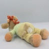 Doudou girafe vache beige jaune vert NICOTOY