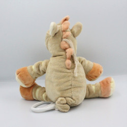 Doudou musical ane cheval zébre écru beige orange BENGY