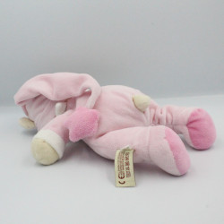 Doudou ours rose oiseau étoile NICOTOY