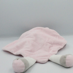 Doudou plat agneau mouton rose pois NICOTOY