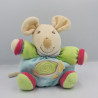 Doudou souris bleu vert rose mauve tortue KALOO