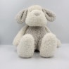 Peluche doudou chien blanc gris J-LINE