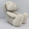 Peluche doudou chien blanc gris J-LINE 45 cm