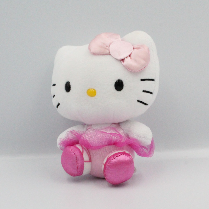 Peluche doudou Hello Kitty Rose 22 cm Sanrio TY chez vous des demain