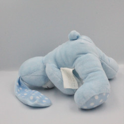 Doudou lapin bleu pois nuage KIMBALOO