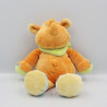 Doudou rhinocéros orange jaune vert KIABI