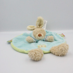 Doudou plat lapin sweat capuche bleu NICOTOY