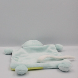 Doudou plat ours singe bleu vert violet OBAIBI OKAIDI
