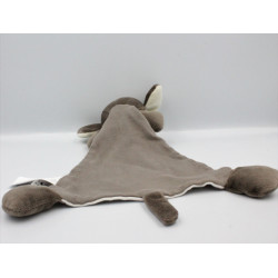 Doudou plat éléphant blanc marron rayé H ET M HM H&M