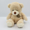 Doudou ours beige écru rapiécé NICOTOY