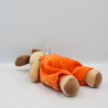 Doudou chien beige marron orange Toutou NOUNOURS