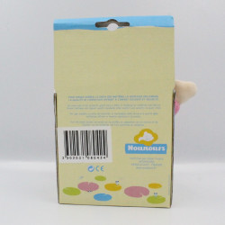 Doudou poupée fille robe rose nattes NOUNOURS 