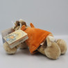 Doudou zébre Zamba beige orange NOUKIE'S 18 cm 