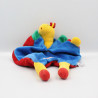 Doudou plat girafe bleu vert rouge jaune MOULIN ROTY