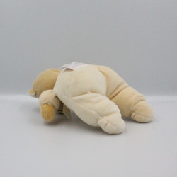 Doudou ours beige écru jaune NOUKIE'S 20 cm