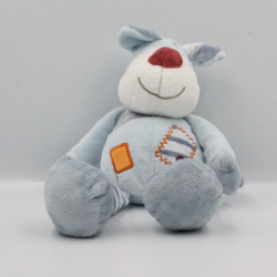 Doudou chien bleu nez rouge KIABI