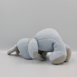 Doudou lapin bleu gris TARTINE ET CHOCOLAT