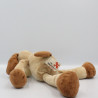 Doudou chien beige marron NICOTOY 22 cm