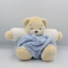 Doudou ours plume bleu blanc blue KALOO
