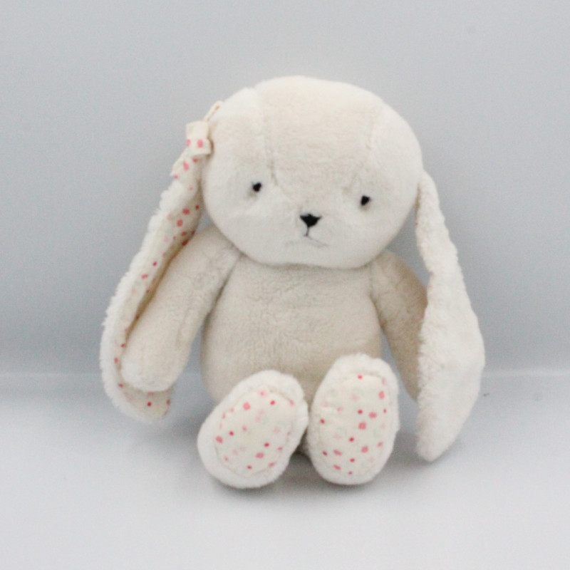 Doudou lapin blanc fleurs rose H ET M H&M