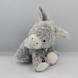 Doudou ane gris blanc foulard bleu Régliss KALOO