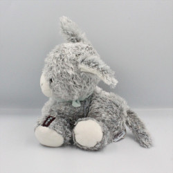 Doudou ane gris blanc foulard bleu Régliss KALOO