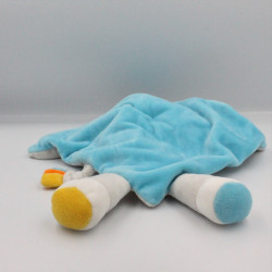 Doudou plat girafe gris jaune bleu orange jungle TEX BABY