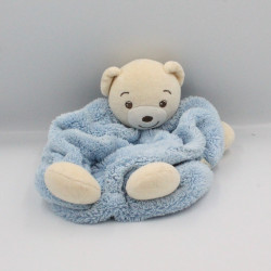 Doudou plat ours plume bleu ciel Blue KALOO