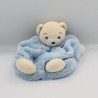 Doudou plat ours plume bleu ciel Blue KALOO
