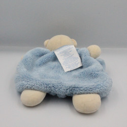 Doudou plat ours plume bleu ciel Blue KALOO