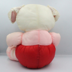 Peluche Puffalump chien rose rouge blanc