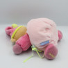 Doudou ours rose vert coeur POP KALOO