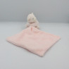 Doudou plat ours rose mouchoir PERLE KALOO