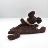 Doudou plat souris rat marron beige Ratos BABY DEGLINGOS