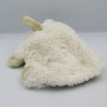 Doudou plat marionnette ours blanc beige pingouin HISTOIRE D'OURS